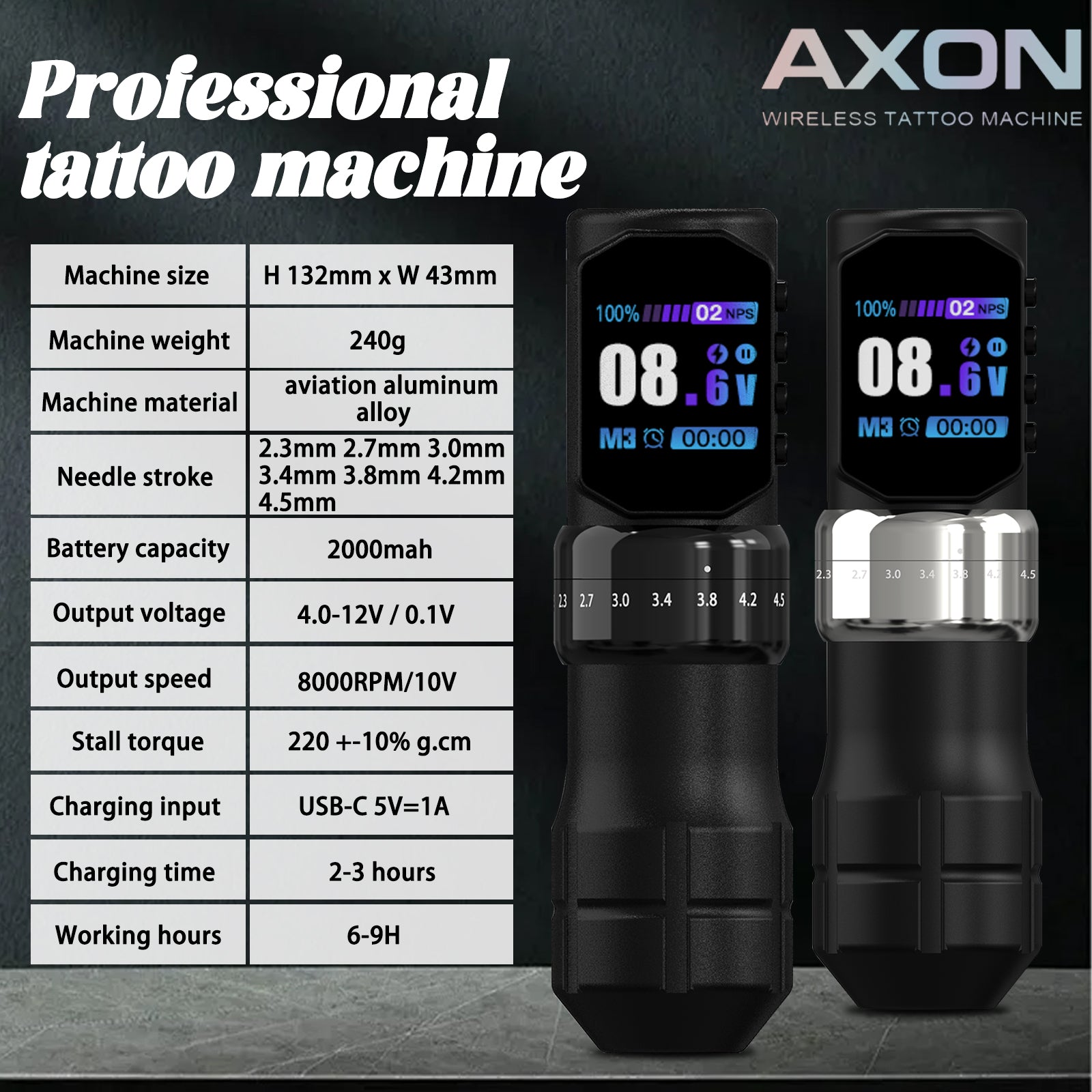 AXON Wireless Tattoo Pen【0618】
