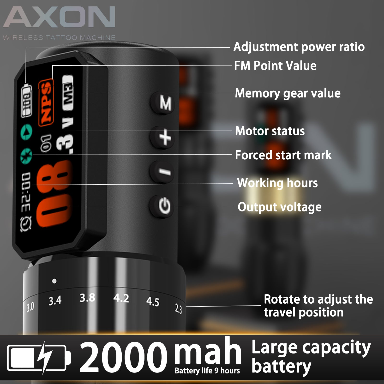 AXON Wireless Tattoo Pen 【0617】