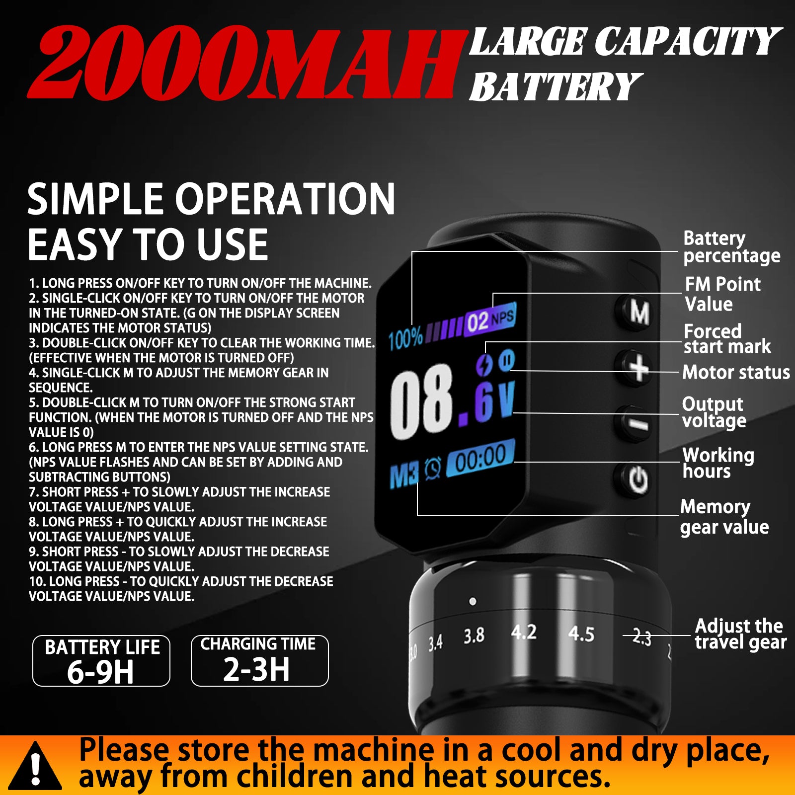 AXON Wireless Tattoo Pen【0618】