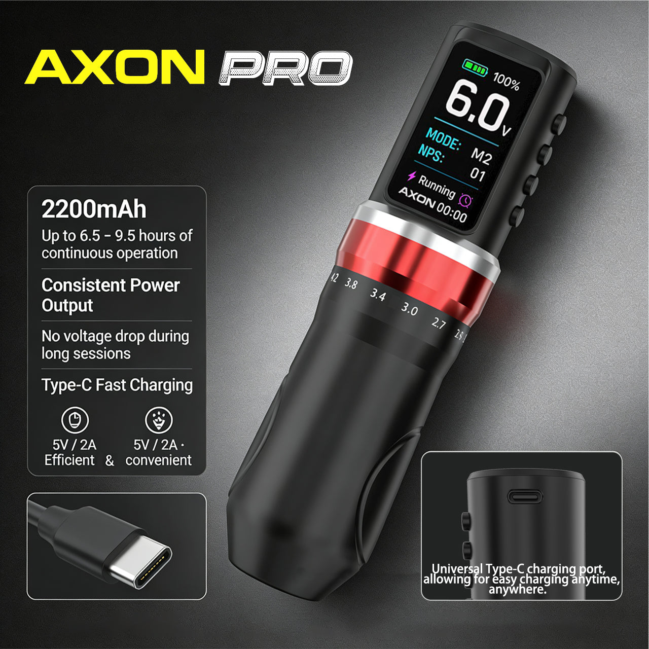 AXON PRO-Wireless Tattoo pen