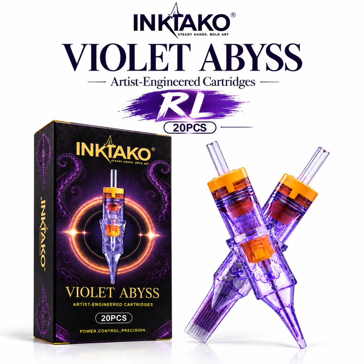 INKTAKO VIOLET ABYSS Premium Tattoo Cartridge Needles  RL