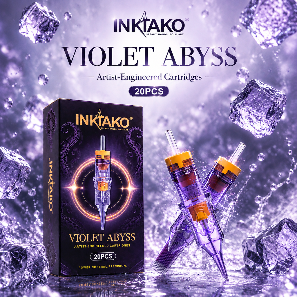 INKTAKO VIOLET ABYSS Premium Tattoo Cartridge Needles M1