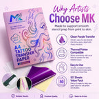 Premium Pink Tattoo Transfer Paper