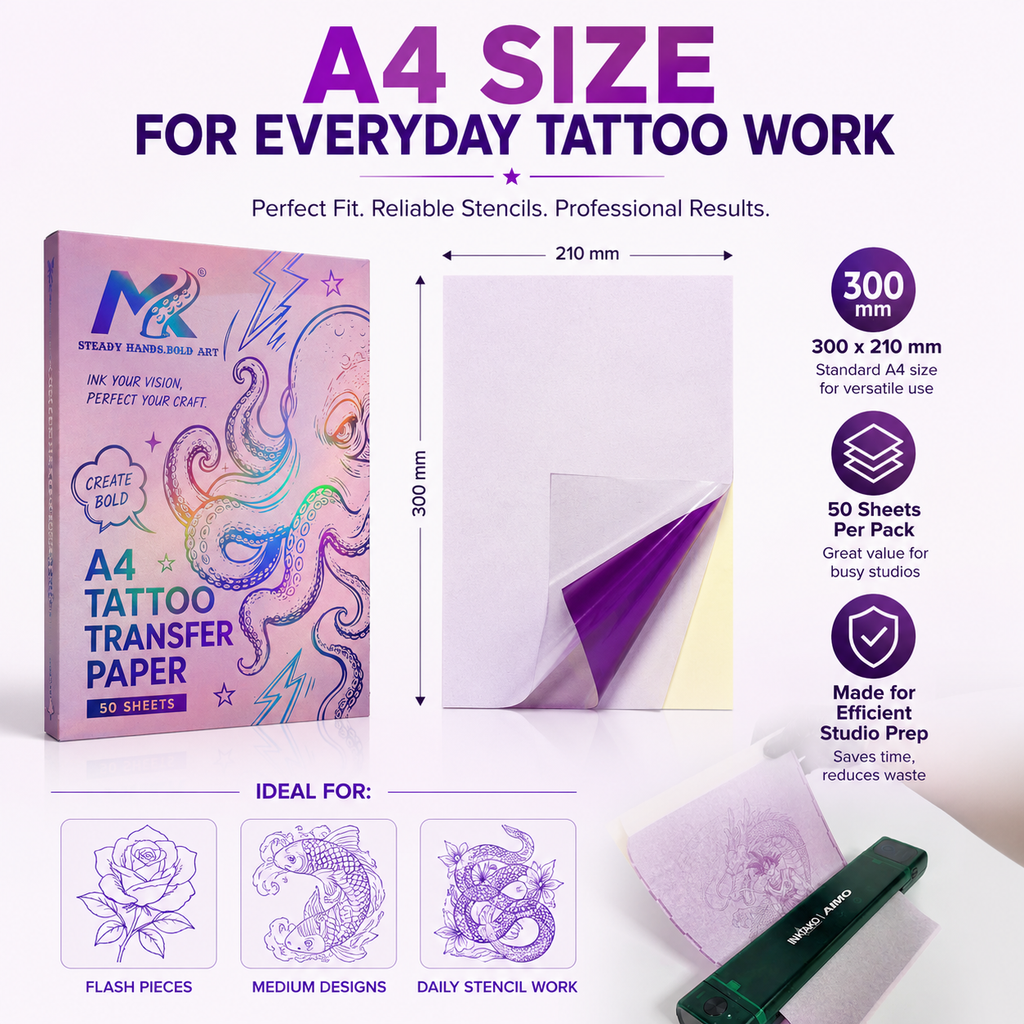Premium Pink Tattoo Transfer Paper