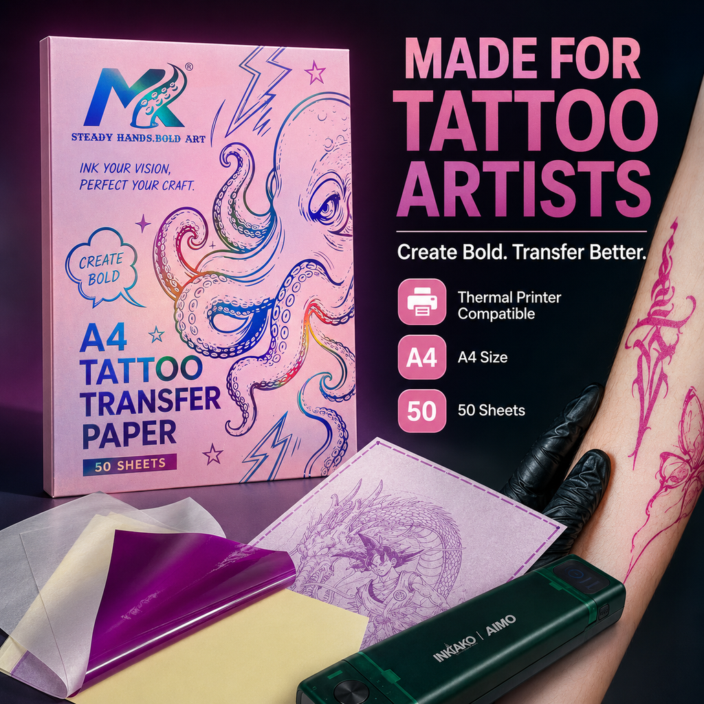 Premium Pink Tattoo Transfer Paper