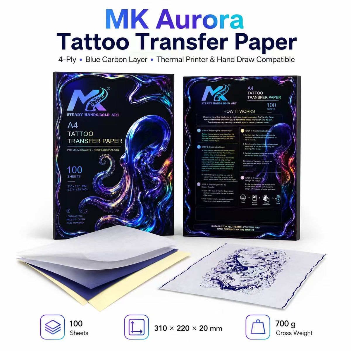 MK Aurora Tattoo Transfer Paper