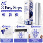 Transparent tattoo transfer paper