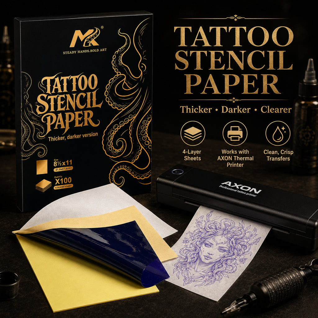 MK Black & Gold Tattoo Stencil Paper