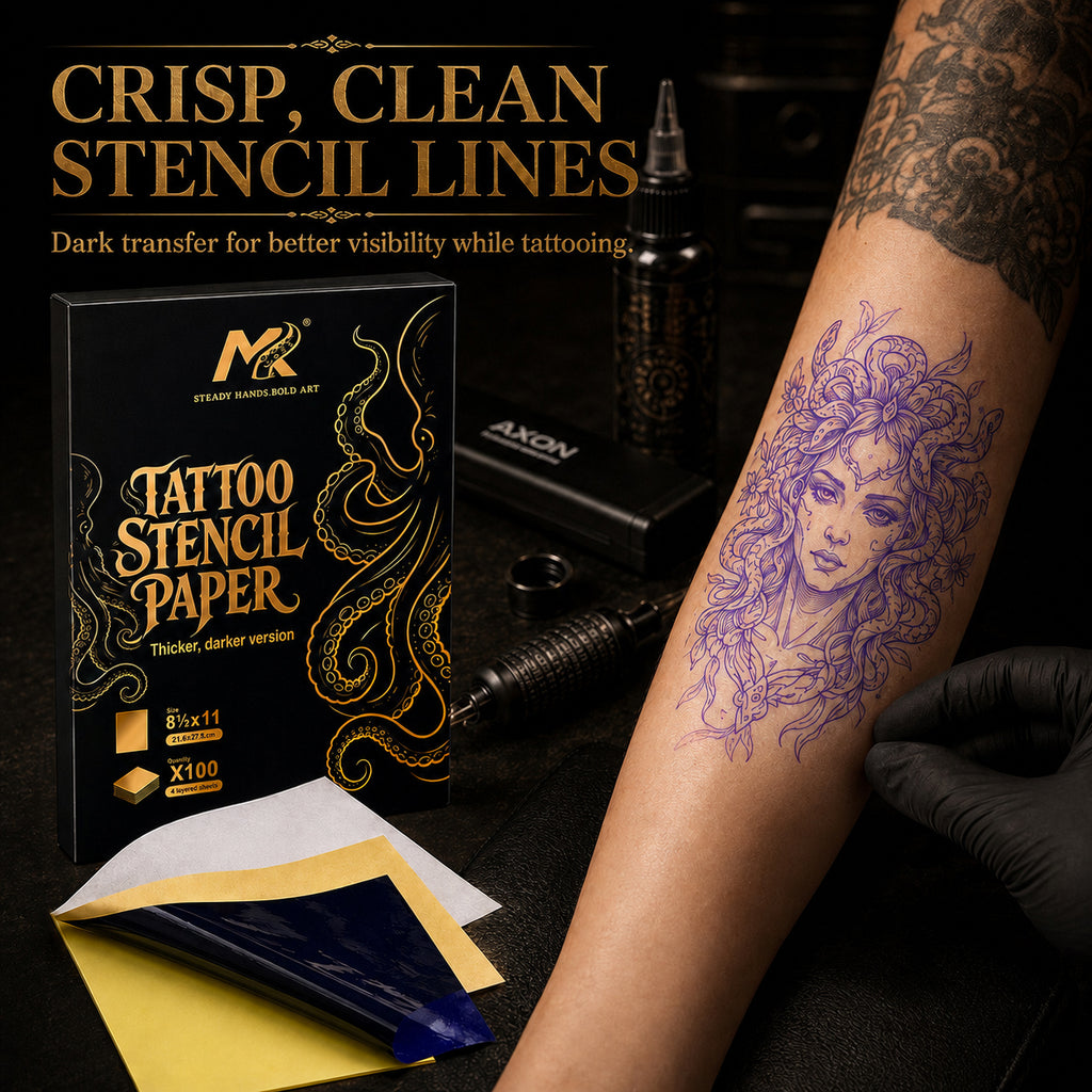 MK Black & Gold Tattoo Stencil Paper