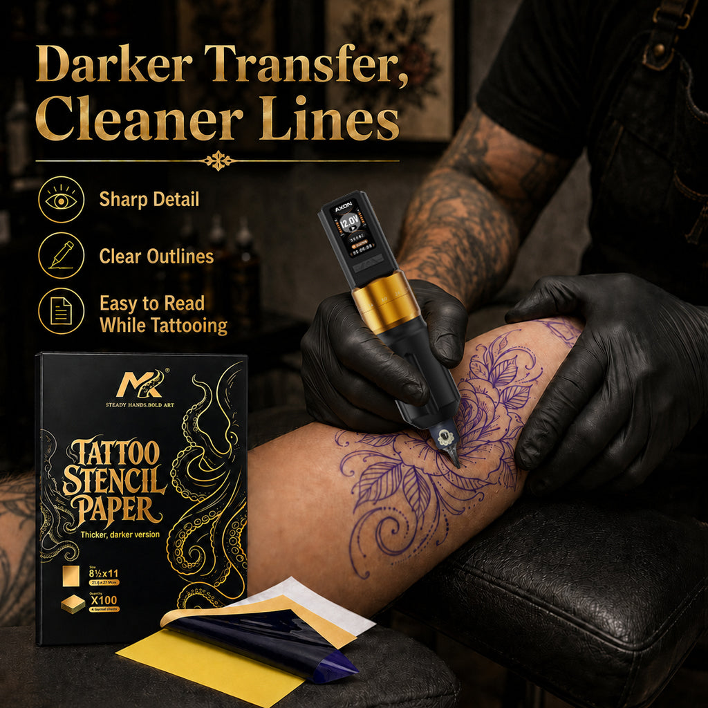 MK Black & Gold Tattoo Stencil Paper
